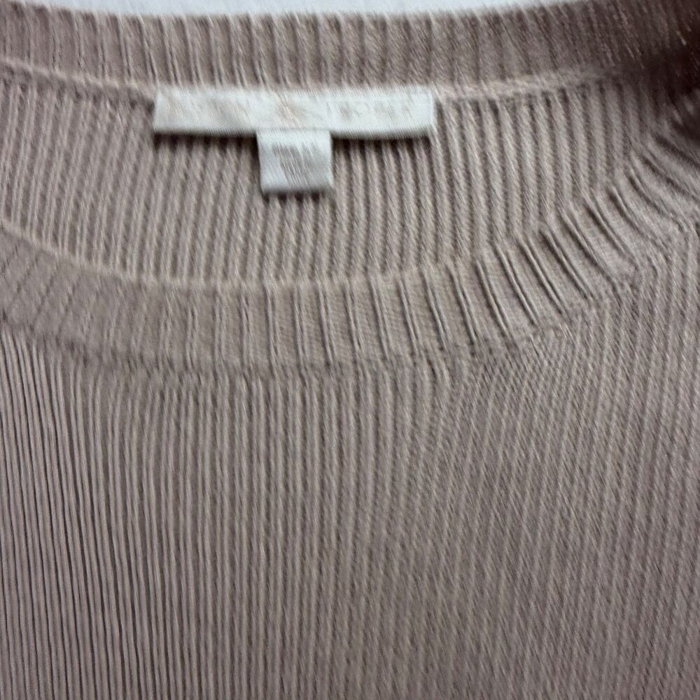 Boston Proper Womens Taupe Cotton Rayon Knit Dress Bell Sleeves Fit & Flare Sz X - Picture 5 of 7
